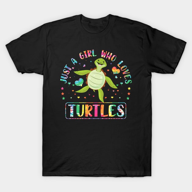 Funny Just A Girl Who Loves Turtles Gift Idea T-Shirt by carpenterfry